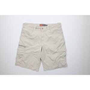 Merrell Mens 38 Distressed Opti-Wick UPF 50+ Outdoor Trail Cargo Shorts Beige